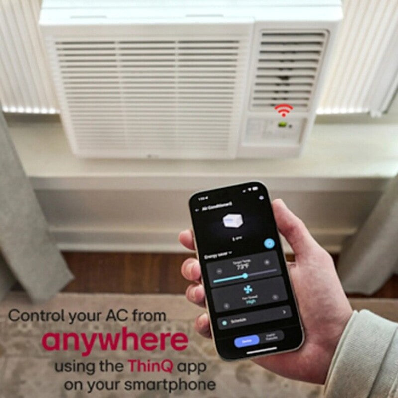 LG  18,000 Btu Smart Wi-fi Enabled Window Air Conditioner | Cools Up To 1,000 Sq. Ft. - White (LW1823HRSM)