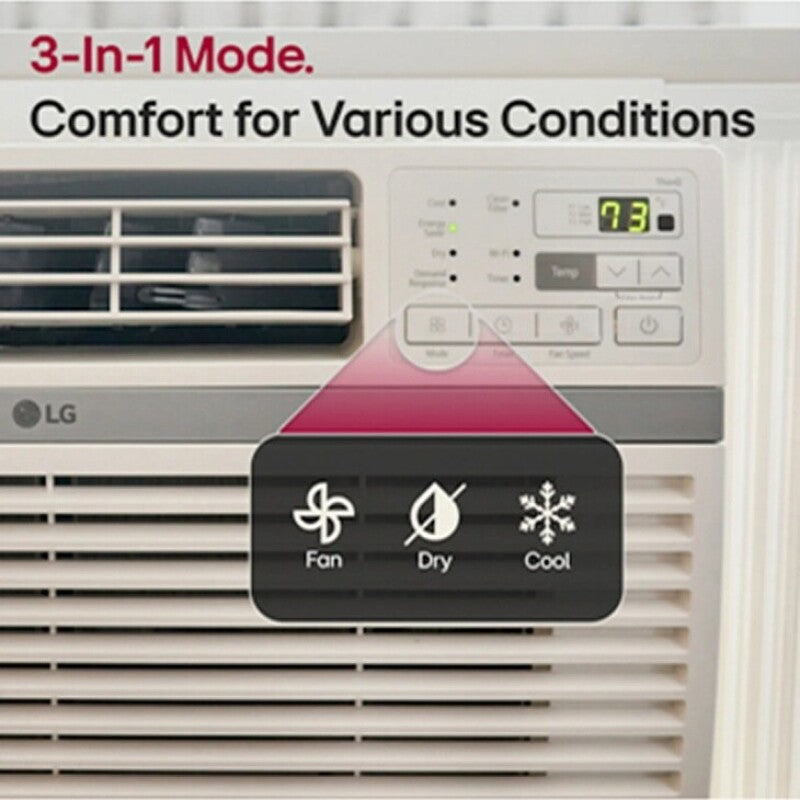 LG  24,500 Btu Window Air Conditioner | Cools Up To 1,560 Sq. Ft. - White (LW2524RD)