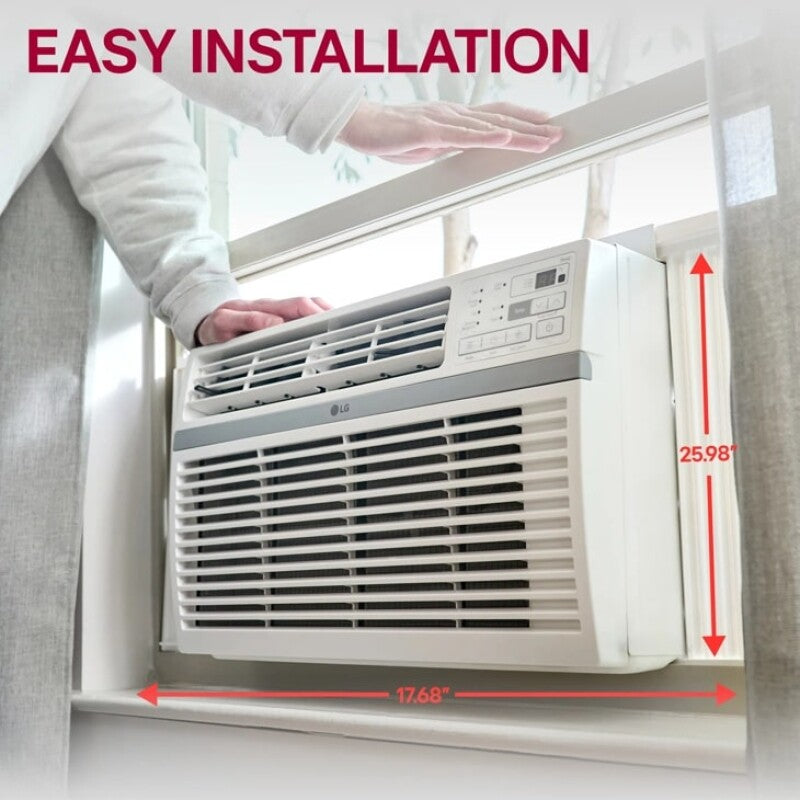 LG  24,500 Btu Window Air Conditioner | Cools Up To 1,560 Sq. Ft. - White (LW2524RD)