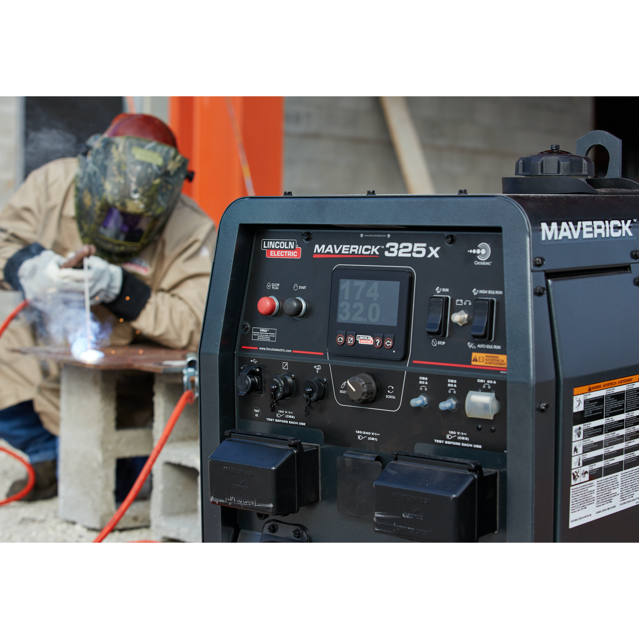 Lincoln Maverick 325X Diesel Welder / Generator - K3581-1