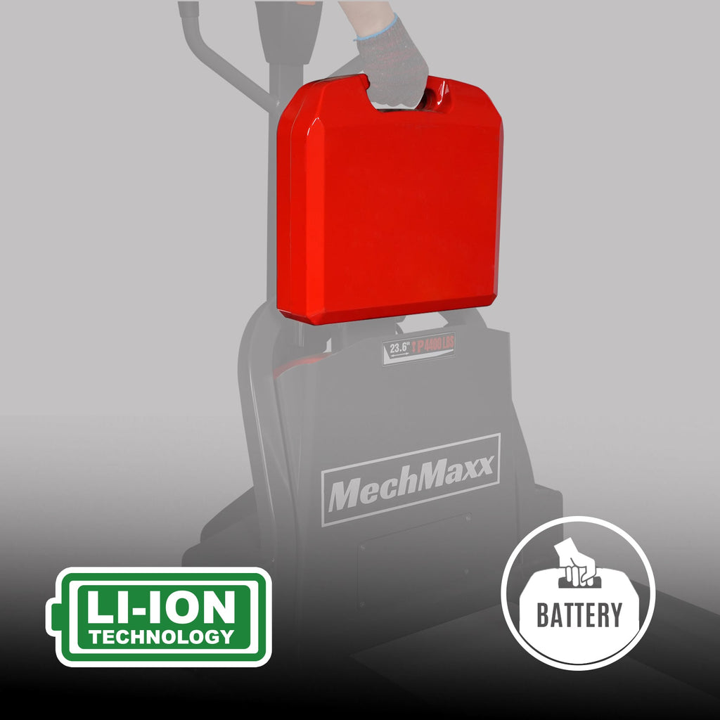 4400lbs Lithium-ion Electric Pallet Jack,  45"x27" Fork,  48V 30Ah Removable Battery,  Walkie Type Truck,  LPT44