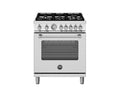 BERTAZZONI  30 inch Dual Fuel, 5 Burners, Electric Oven - Stainless Steel (MAS305DFMXV)