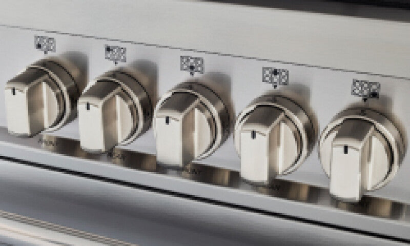BERTAZZONI  48 inch Dual Fuel Range, 6 Burners and Griddle, Electric Oven - Stainless Steel (MAS486GDFMXV)