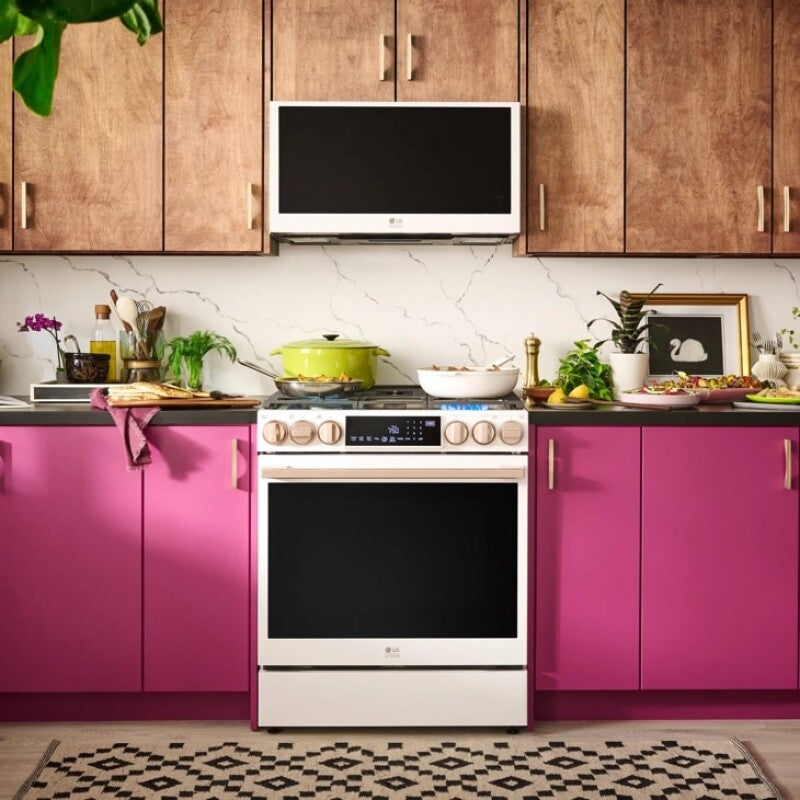 LG Studio  1.7 Cu. Ft. Over-the-range Convection Microwave Oven With Air Fry - Essence White (MHES1738N)