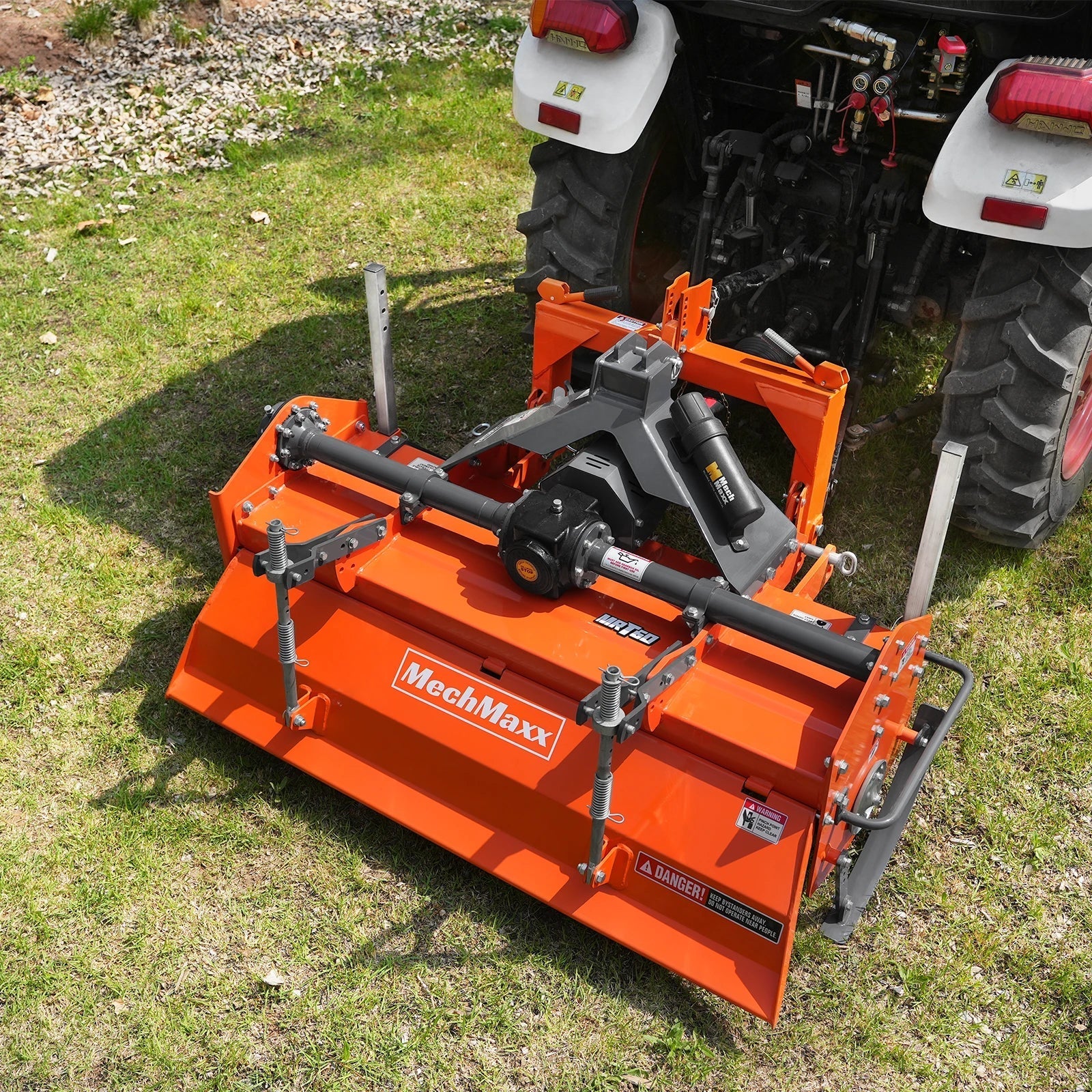 MechMaxx MRT60 Rotary Tiller 60" 3 Point Hitch Cat. 1 & 2 Gear Drive PTO Shaft Included Slip Clutch 30-60 HP New