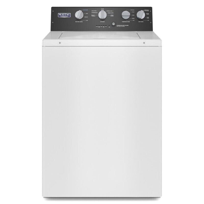 MAYTAG  Commercial-Grade Residential Agitator Washer - 3.5 cu. ft. - White (MVWP586GW)