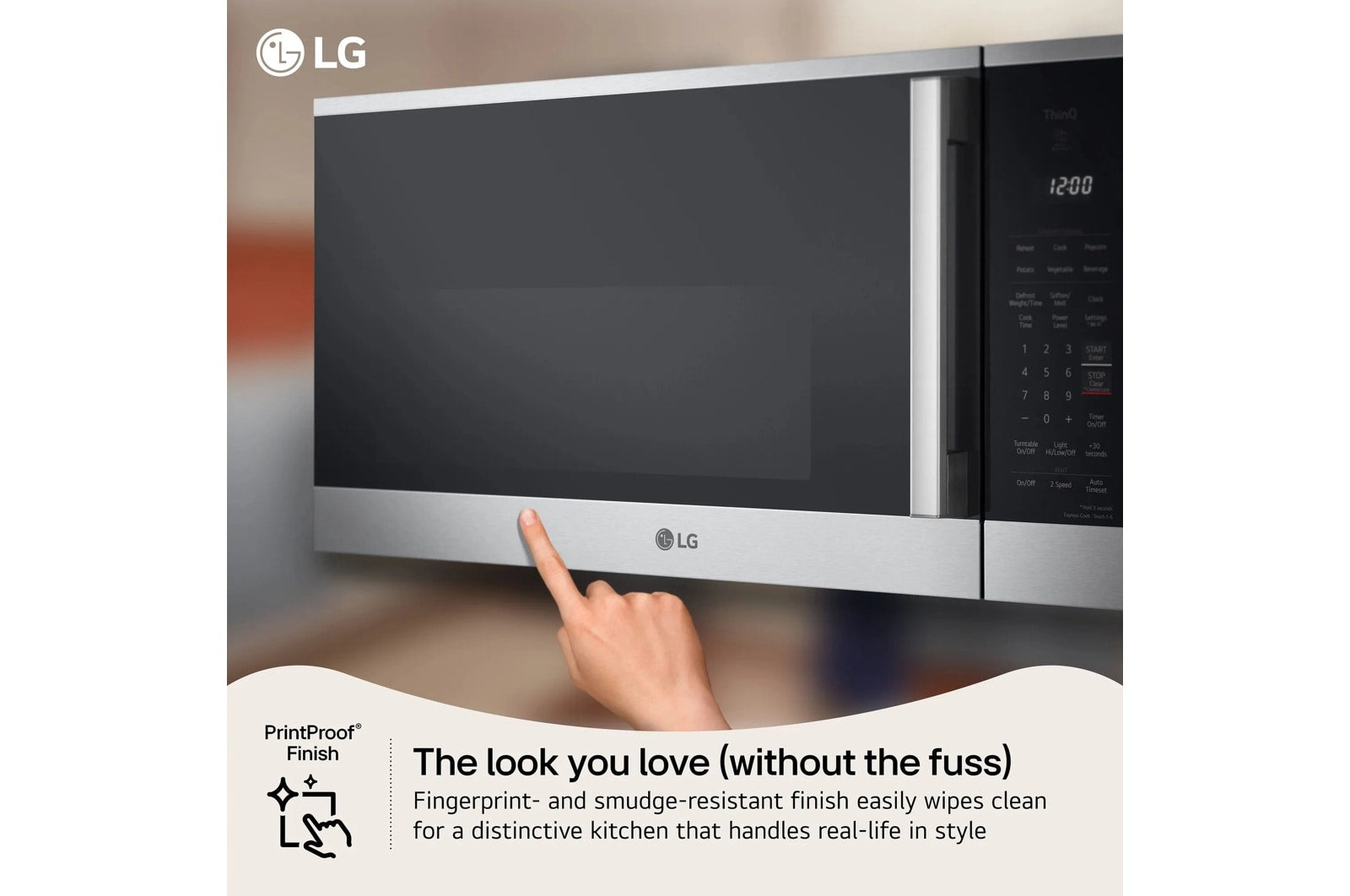 LG 1.8 cu. ft. Smart Over-the-Range Microwave Oven with EasyClean®