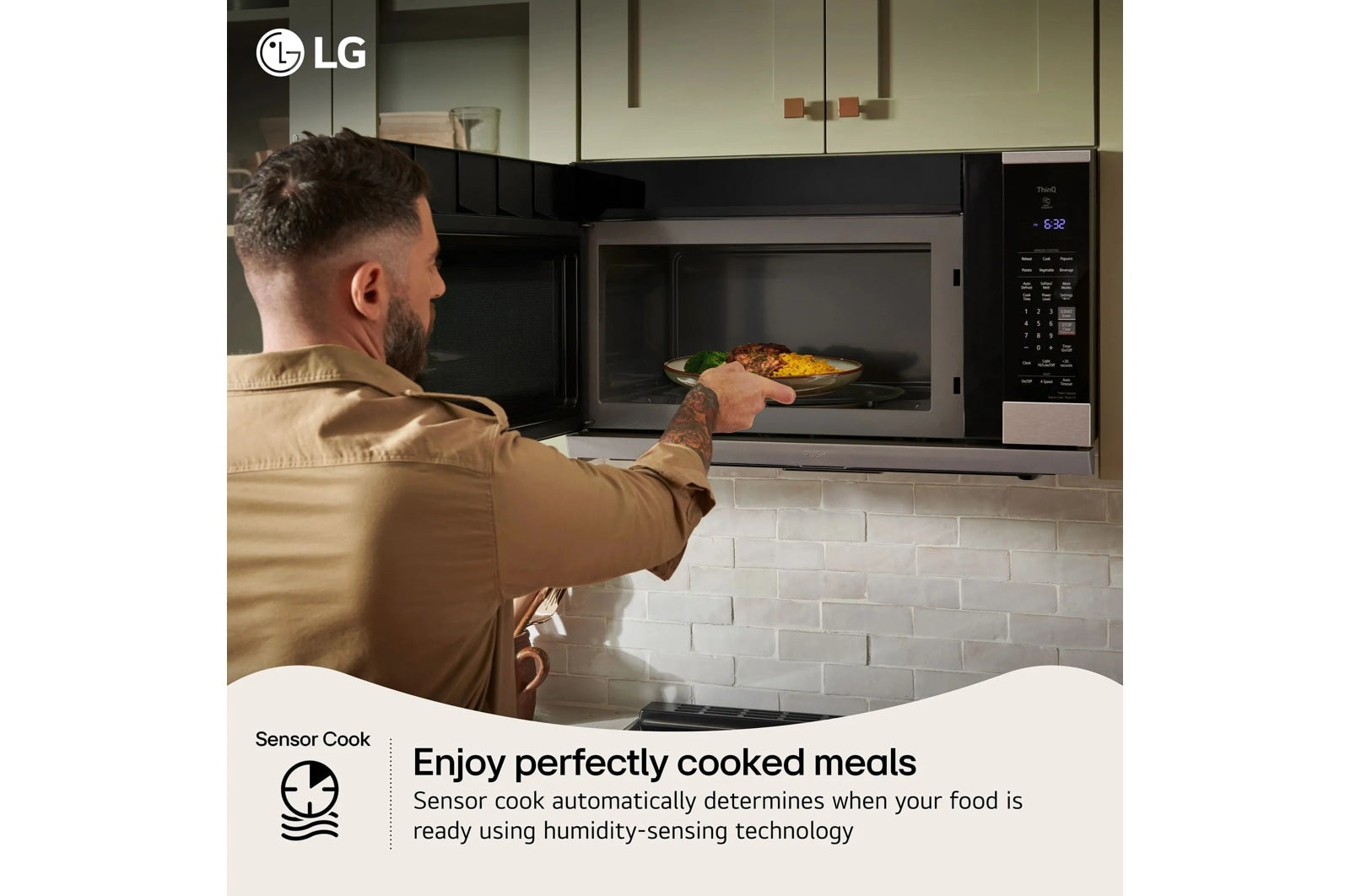LG 1.8 cu. ft. Smart Over-the-Range Microwave Oven with EasyClean®