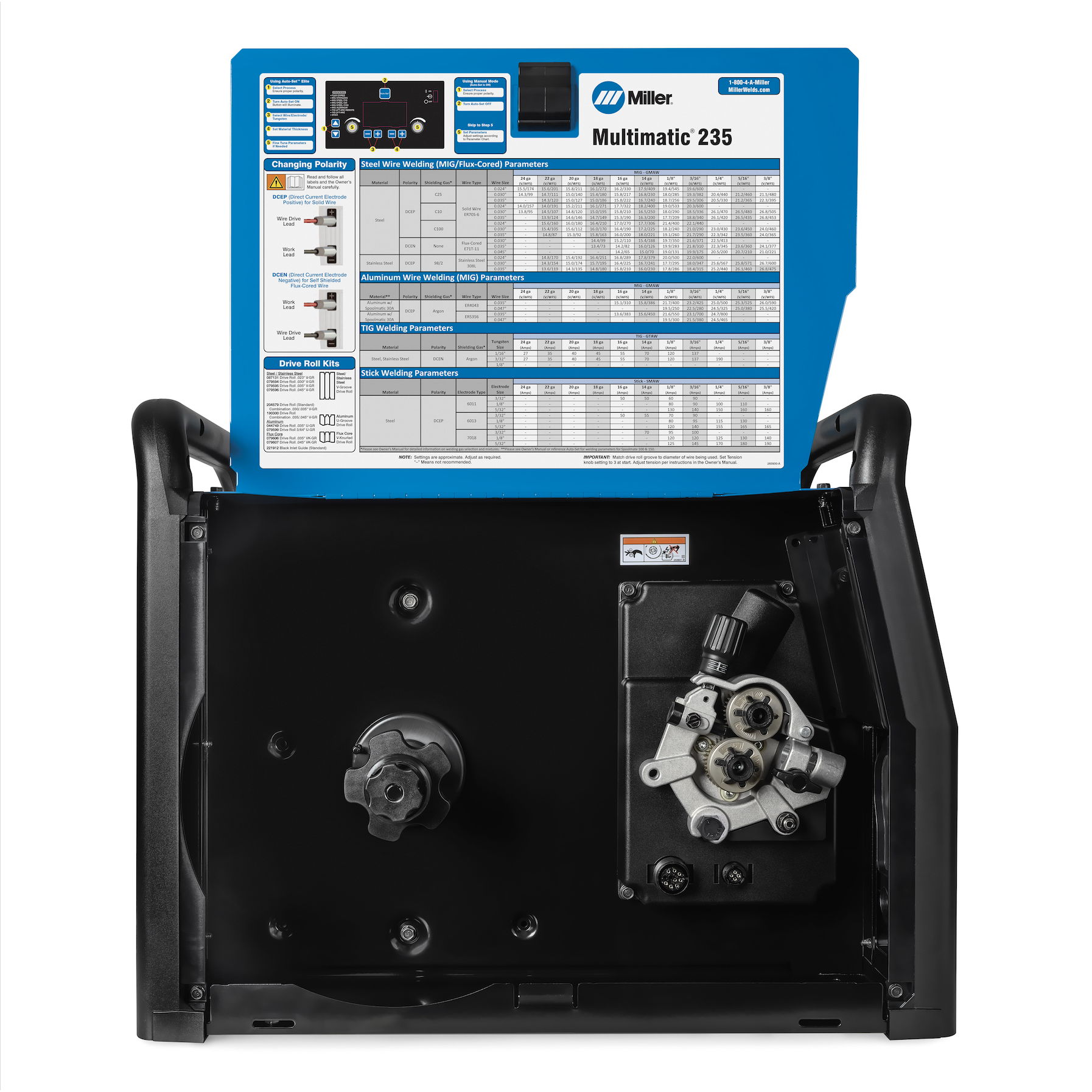 Miller Multimatic 235 Multiprocess Welder w/ EZ-Latch Dual Cart & TIG Kit - 951847