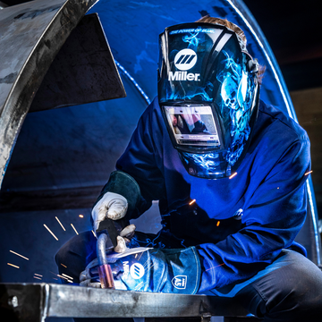 Miller Digital Elite Welding Helmet w/ Clear Light 4x, Blue Rage II - 296774