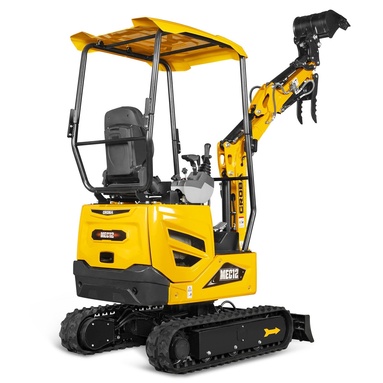 Mini Compact Excavator Kubota D722 Engine,  65.7" Max. Digging Depth, 1.2Ton, 2700 LBS Operating Weight,  MEC12