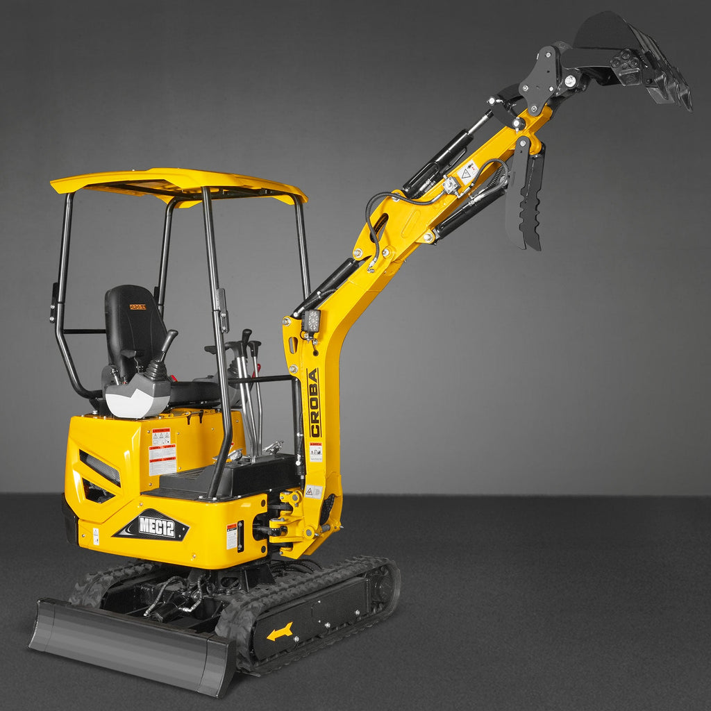 Mini Compact Excavator Kubota D722 Engine,  65.7" Max. Digging Depth, 1.2 Ton, 2700 LBS Operating Weight,  MEC12