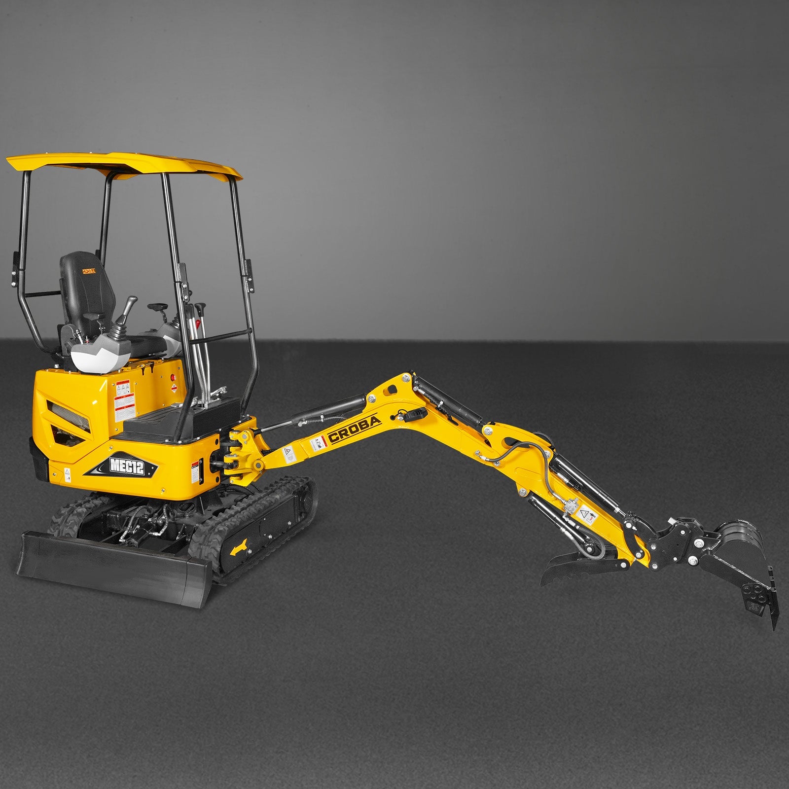 Mini Compact Excavator Kubota D722 Engine,  65.7" Max. Digging Depth, 1.2Ton, 2700 LBS Operating Weight,  MEC12