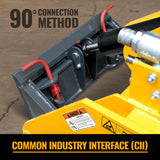 Mini Skid Steer Stand On Compact Track Loader ( 4 in 1 bucket included ) with 25HP KUBOTA D1105 Diesel Engine,  Common Industry Interface (CII),  CROBA  STL1000