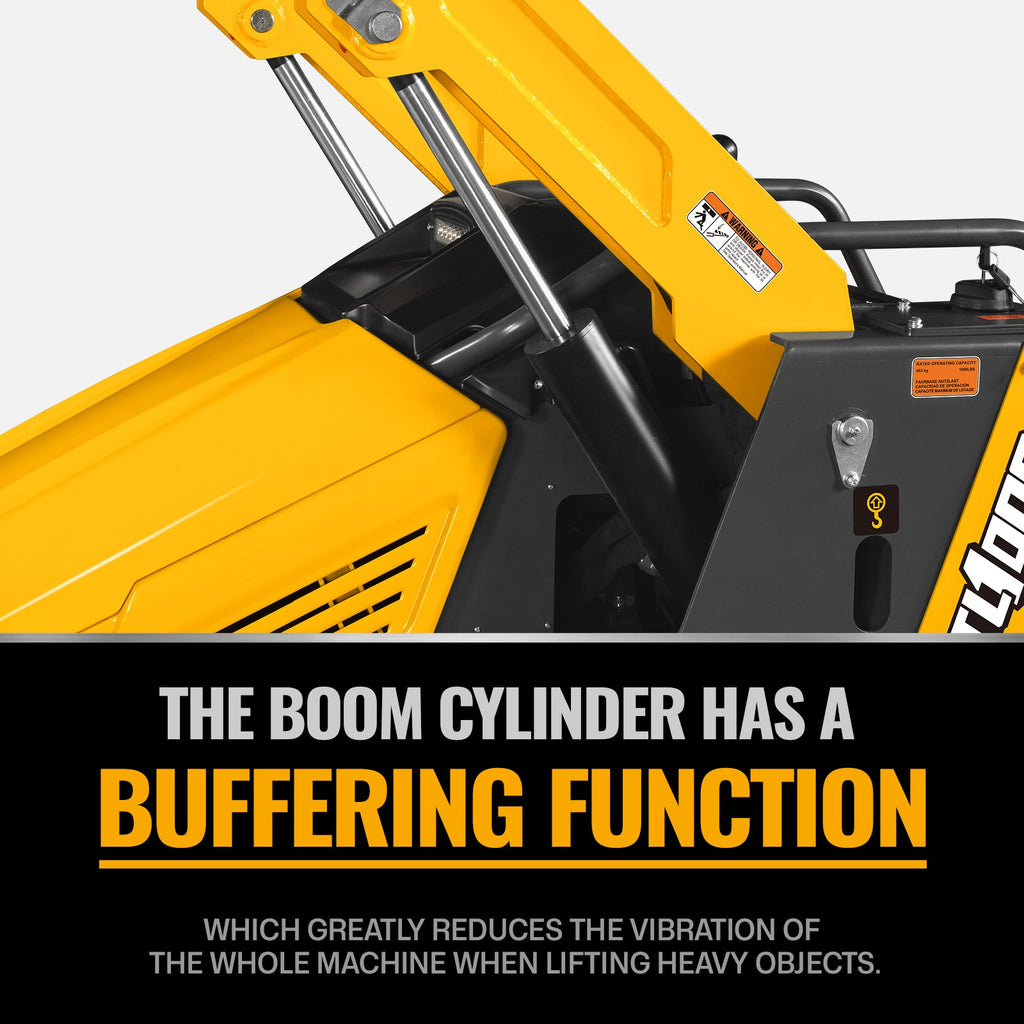 Mini Skid Steer Stand On Compact Track Loader ( 4 in 1 bucket included ) with 25HP KUBOTA D1105 Diesel Engine,  Common Industry Interface (CII),  CROBA  STL1000