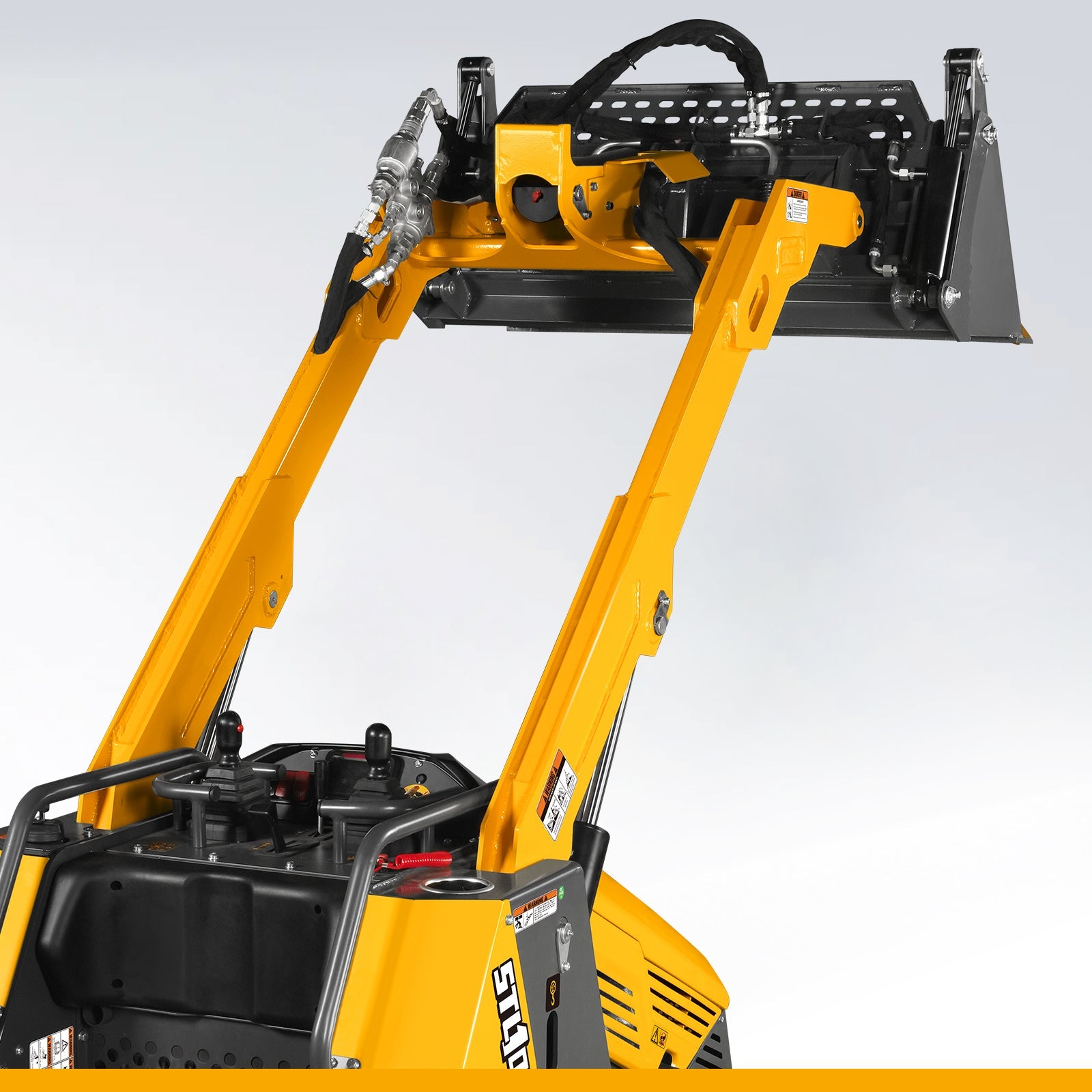 Mini Skid Steer Stand On Compact Track Loader ( 4 in 1 bucket included ) with 25HP KUBOTA D1105 Diesel Engine,  Common Industry Interface (CII),  CROBA  STL1000