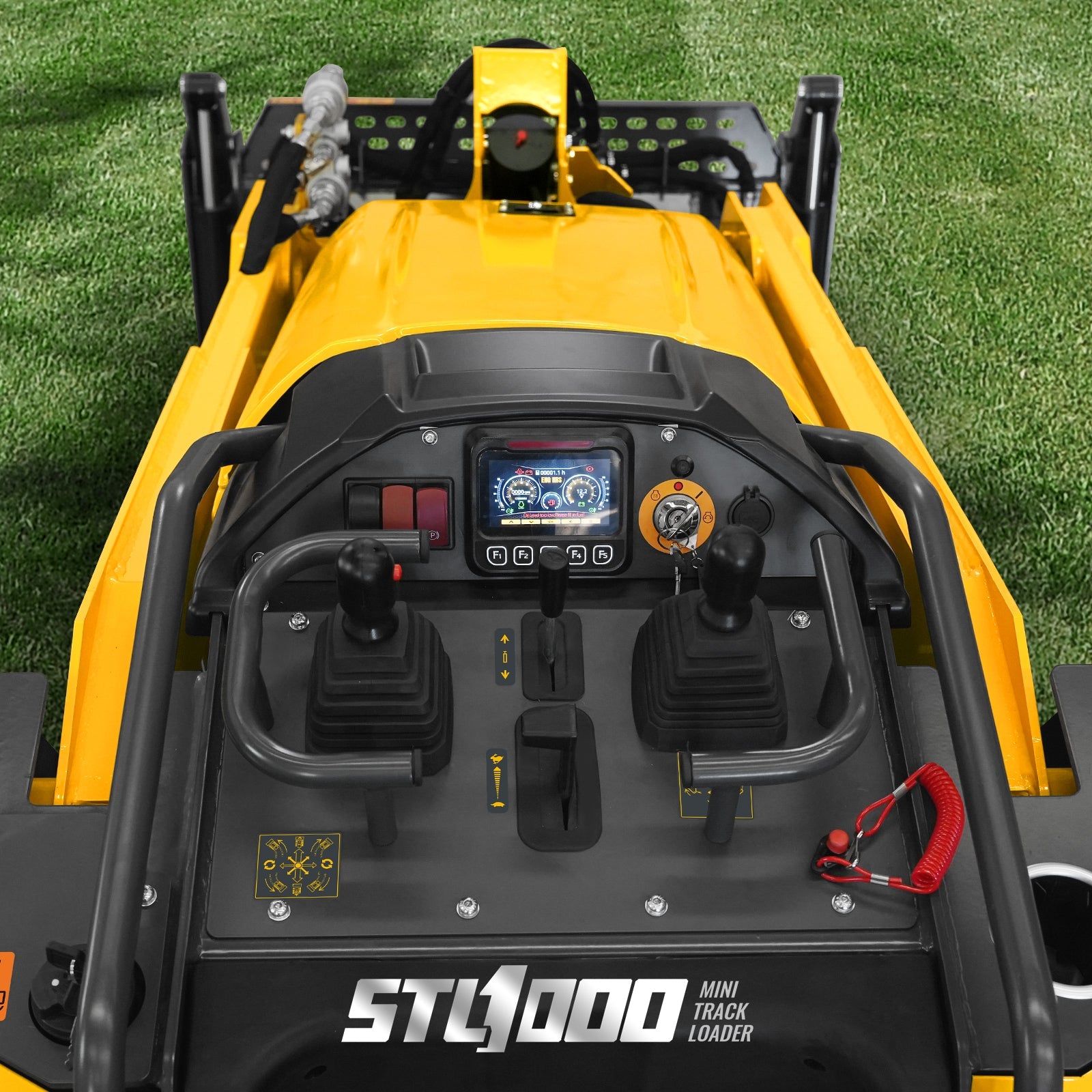 Mini Skid Steer Stand On Compact Track Loader ( 4 in 1 bucket included ) with 25HP KUBOTA D1105 Diesel Engine,  Common Industry Interface (CII),  CROBA  STL1000