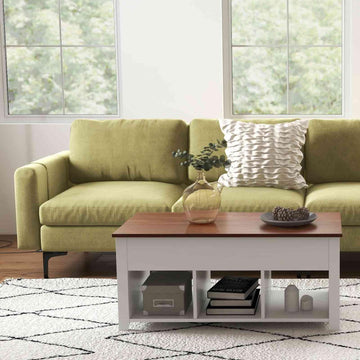 Costway Modern L-Shaped Modular Sectional Sofa Lift-Top Coffee Table 3-Globe Floor Lamp Set 21450586 New