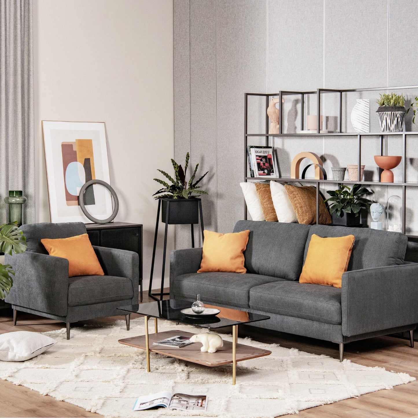 Costway Modern Sofa Couch Metal Legs Comfy Backrest Cushion 34578192 New