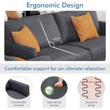 Costway Modern Sofa Couch Metal Legs Comfy Backrest Cushion 34578192 New