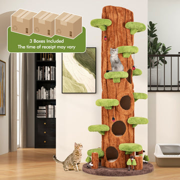 Costway 90.5" Tall Multifunctional Cat Tree Private Condos Indoor Cats 578692314 New