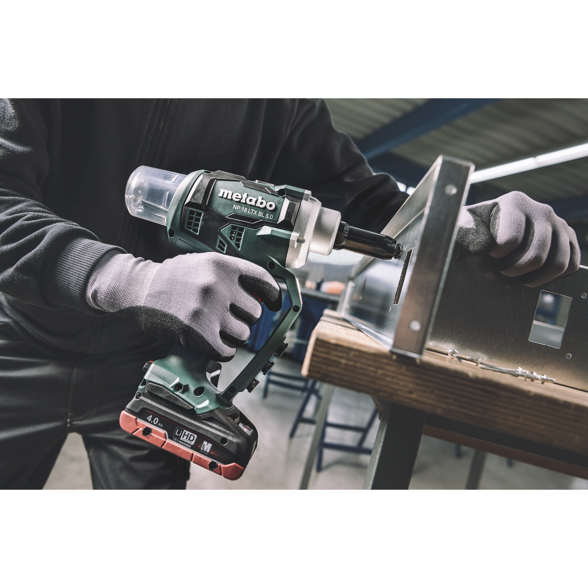 Metabo NP 18 LTX BL 5.0 Cordless Blind Rivet Gun - 619002890