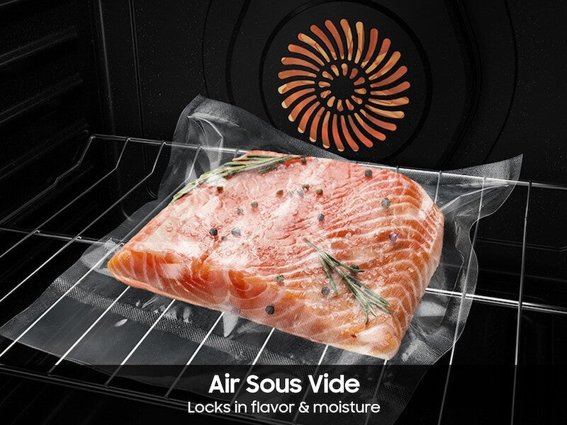 SAMSUNG  Bespoke 6.3 cu. ft. Smart Slide-In Electric Range with Air Sous Vide & Air Fry in White Glass - White Glass (NSE6DB850012AA)