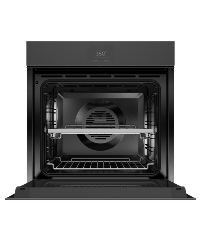Fisher Paykel  Oven, 24”, 16 Function, Self-cleaning - Black Glass (OB24SMPTNB1)