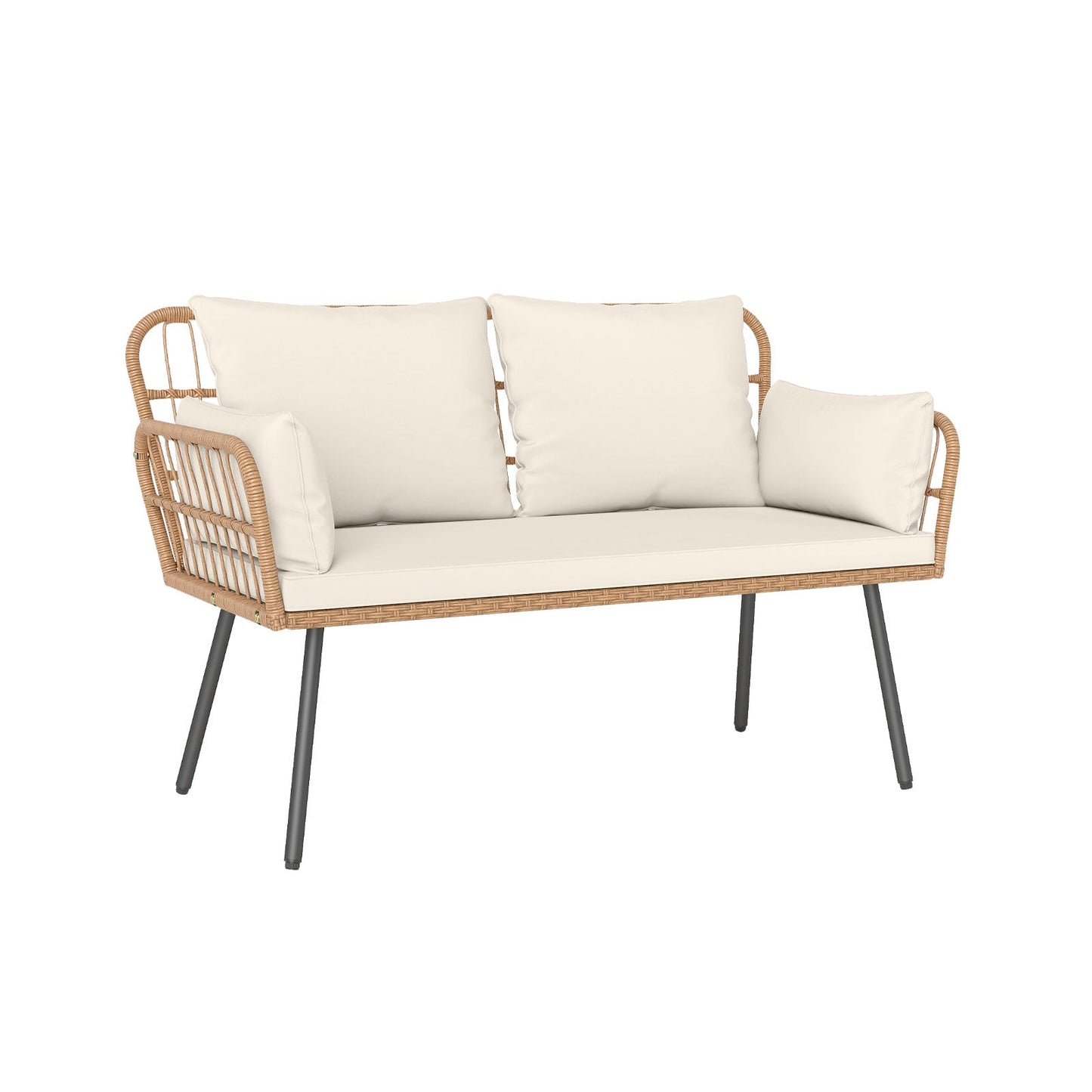 Costway Rattan Egg Lounge Chair & 2-Seat Sofa Patio Furniture Set 60199632 New