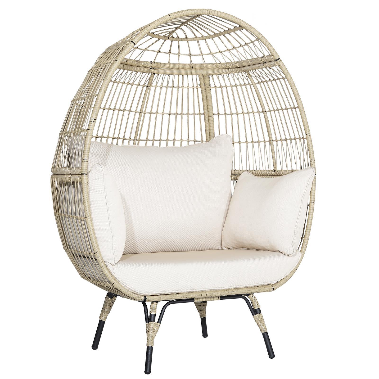 Costway Rattan Egg Lounge Chair & 2-Seat Sofa Patio Furniture Set 60199632 New