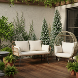 Costway Rattan Egg Lounge Chair & 2-Seat Sofa Patio Furniture Set 60199632 New