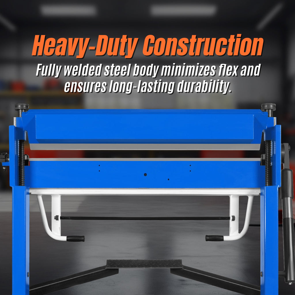 50-Inch Foot Clamp Pan and Box Brake, Light Duty Sheet Metal Folding Machine, 0–135° Bending Angle, 1.9" Clamping Lift, 2" Box Depth PBA5014