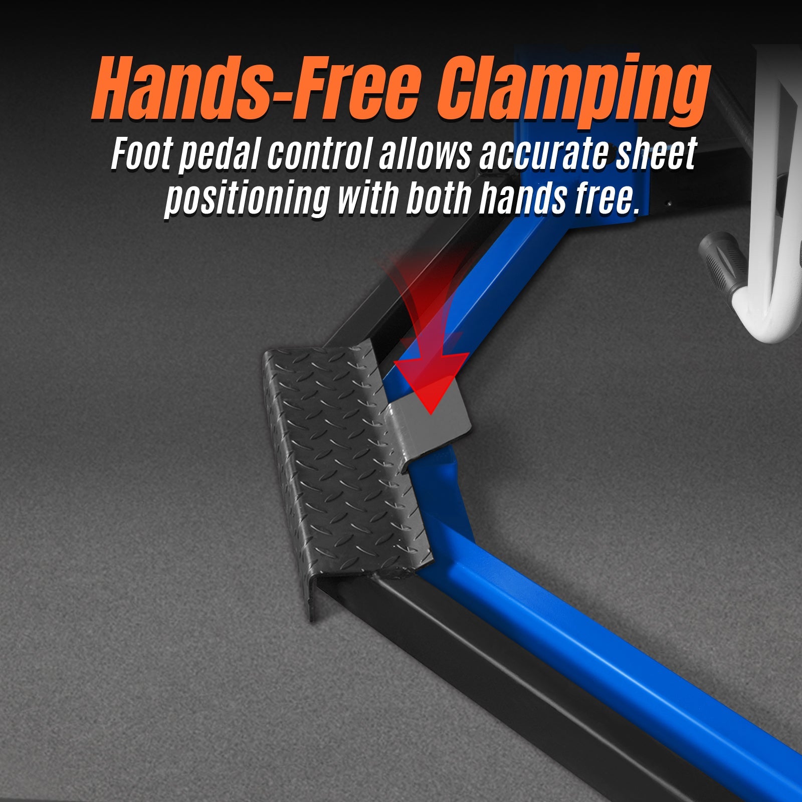 50-Inch Foot Clamp Pan and Box Brake, Light Duty Sheet Metal Folding Machine, 0–135° Bending Angle, 1.9" Clamping Lift, 2" Box Depth PBA5014