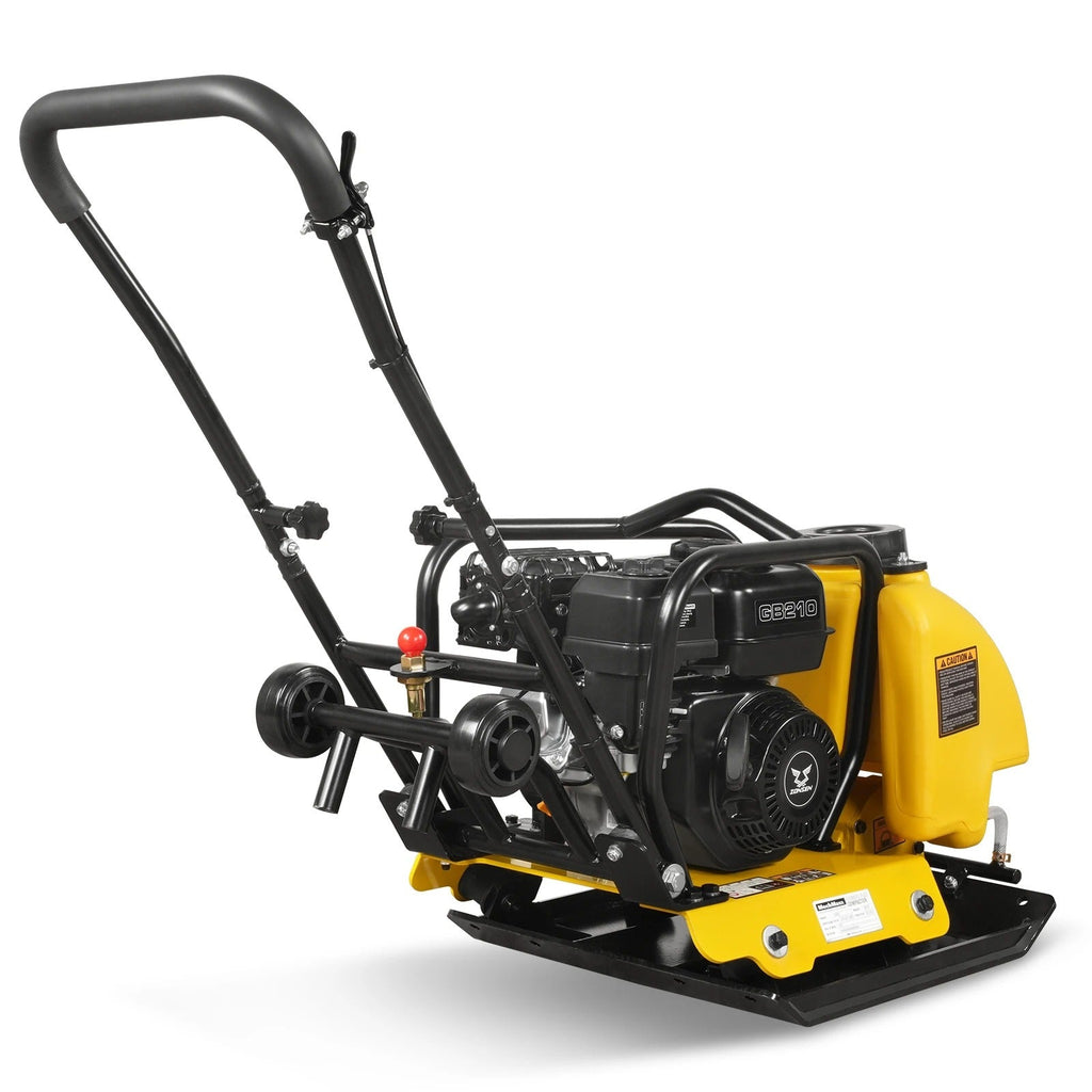 5.8 HP Vibratory Plate Compactor with Wheel Kit, 3150 lb Centrifugal Force for Soil, Gravel, Asphalt and Paver Base, PC80Z