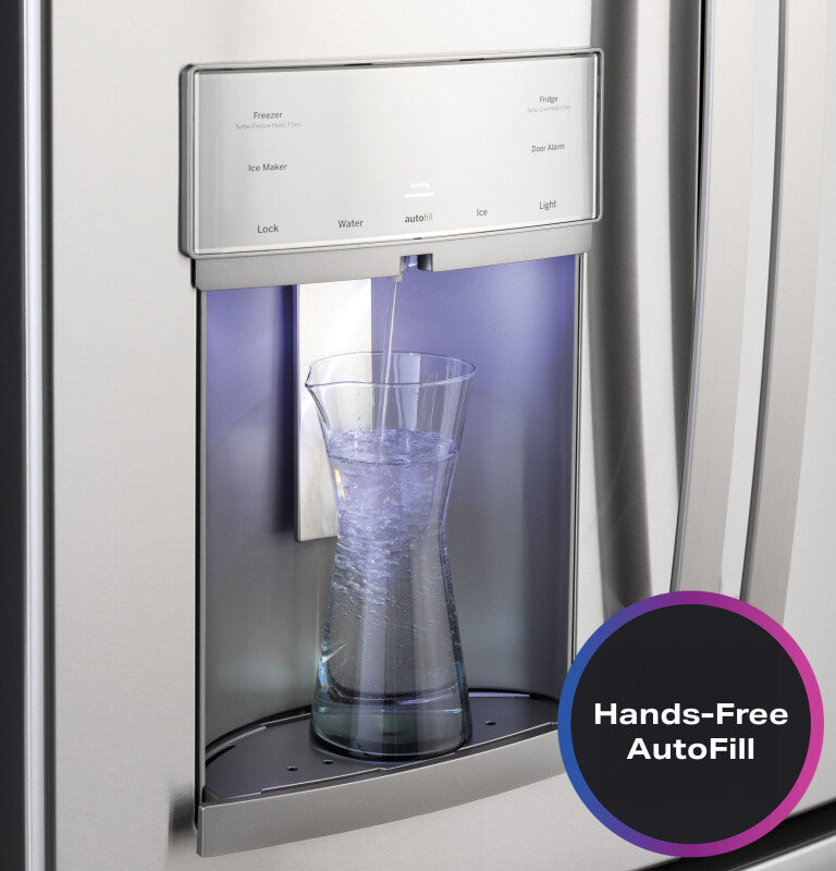 GE Profile  27.7 Cu. Ft. Fingerprint Resistant French-Door Refrigerator with Hands-Free AutoFill - Fingerprint Resistant Stainless Steel (PFE28KYNFS)