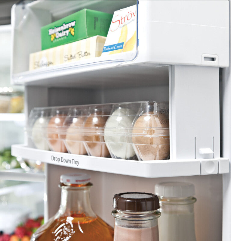 GE Profile  27.7 Cu. Ft. Fingerprint Resistant French-Door Refrigerator with Hands-Free AutoFill - Fingerprint Resistant Stainless Steel (PFE28KYNFS)