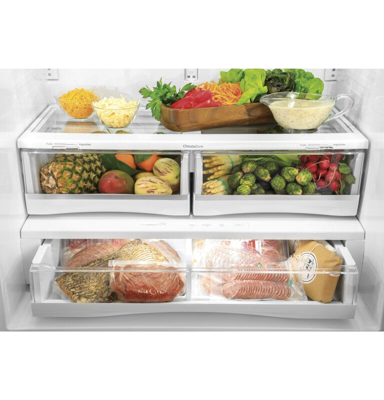 GE Profile  27.7 Cu. Ft. Fingerprint Resistant French-Door Refrigerator with Hands-Free AutoFill - Fingerprint Resistant Stainless Steel (PFE28KYNFS)