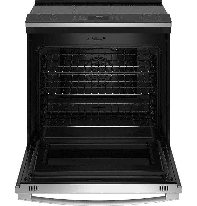 GE Profile  30" Smart Slide-In Fingerprint Resistant Front-Control Induction and Convection Range with No Preheat Air Fry - Fingerprint Resistant Stainless (PHS930YPFS)