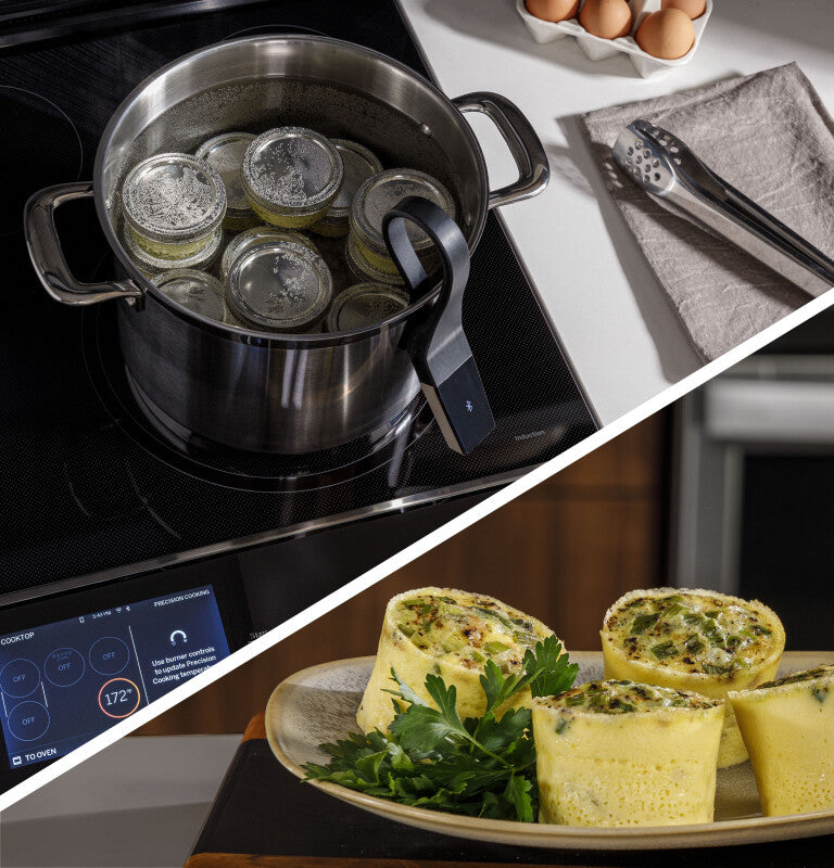 GE Profile  30" Smart Slide-In Fingerprint Resistant Front-Control Induction and Convection Range with No Preheat Air Fry - Fingerprint Resistant Stainless (PHS930YPFS)