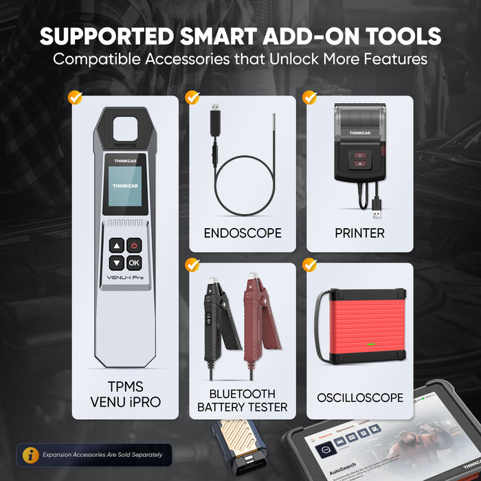 Thinkcar Platinum 191 Diagnostic Scanner 8" Full System OBD2 Scan Tool with Active Test Functions New