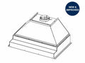 BLUESTAR  28″ Professional Metal Liner with 600 CFM Internal Blower - Stainless Steel (PM028ML)