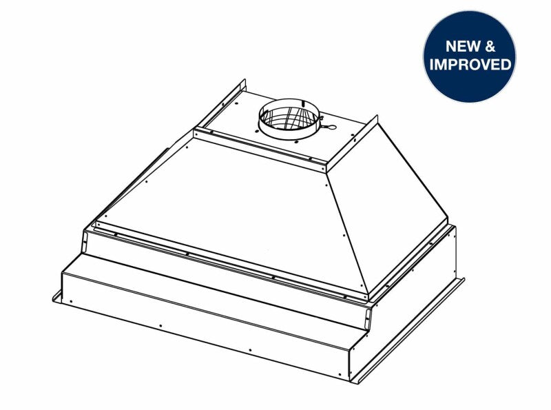 BLUESTAR  28″ Professional Metal Liner with 600 CFM Internal Blower - Stainless Steel (PM028ML)