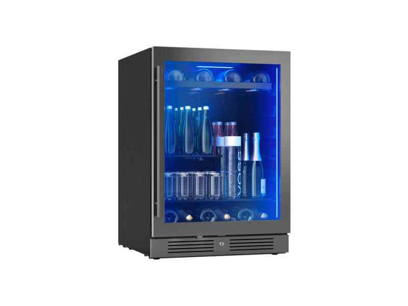 Zephyr  24" Black Stainless Single Zone Beverage Cooler - Black Stainless Steel (PRB24C01CBSG)