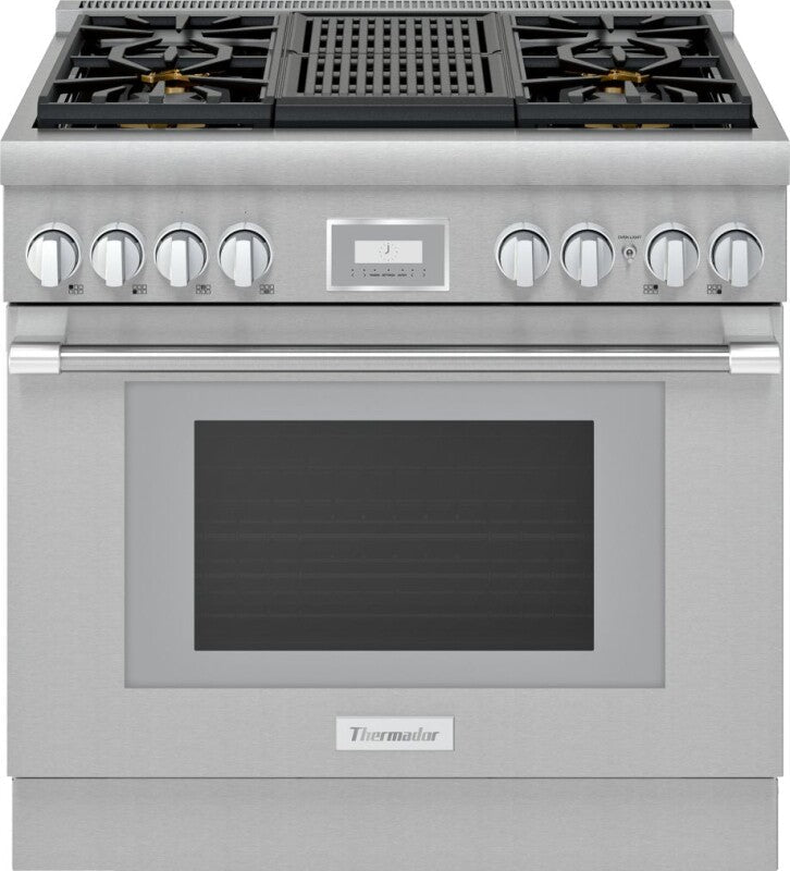 Thermador  Dual Fuel Professional Range - Stainless Steel (PRD364WLHU)