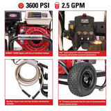 Simpson PowerShot 3600 PSI 2.5 GPM Honda GX200 PS61368 / 61368 Gas Pressure Washer New