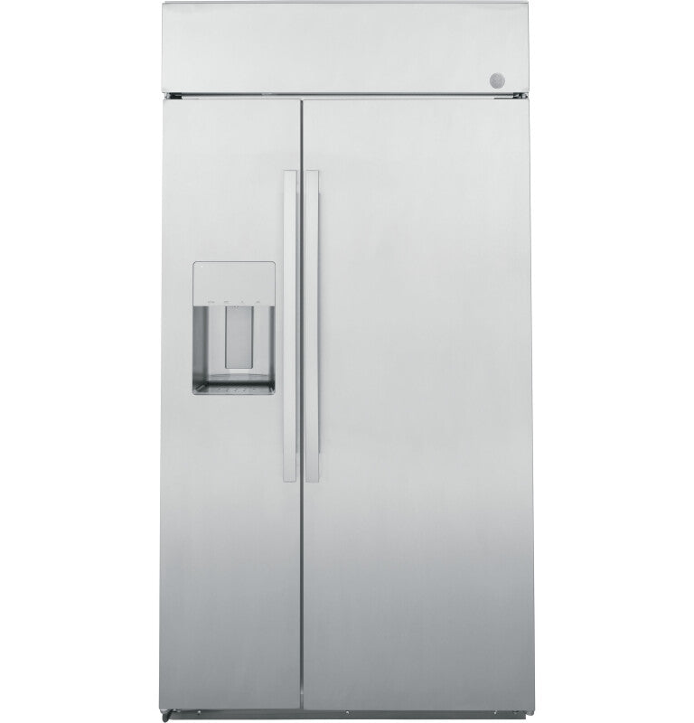GE Profile  48" Smart Built-In Side-by-Side Refrigerator with Dispenser - Stainless Steel (PSB48YSNSS)