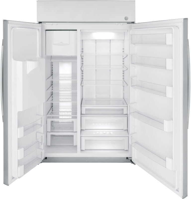 GE Profile  48" Smart Built-In Side-by-Side Refrigerator with Dispenser - Stainless Steel (PSB48YSNSS)