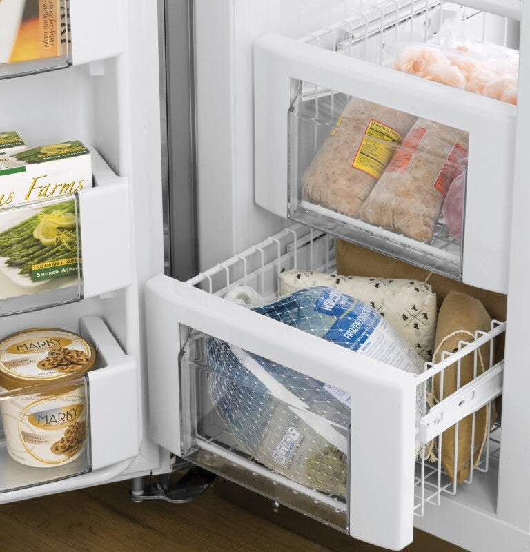 GE Profile  48" Smart Built-In Side-by-Side Refrigerator with Dispenser - Stainless Steel (PSB48YSNSS)