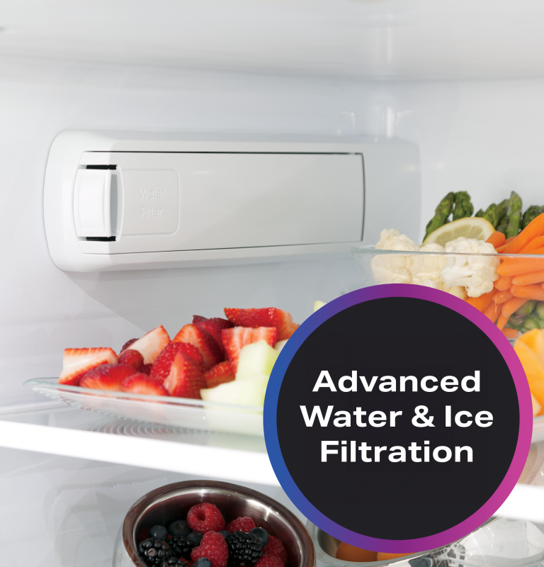 GE Profile  23.1 Cu. Ft. Counter-Depth Fingerprint Resistant French-Door Refrigerator - Fingerprint Resistant Stainless Steel (PWE23KYNFS)
