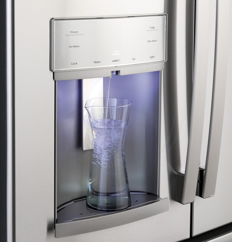 GE Profile  22.1 Cu. Ft. Counter-Depth Fingerprint Resistant French-Door Refrigerator with Hands-Free AutoFill - Fingerprint Resistant Stainless Steel (PYE22KYNFS)